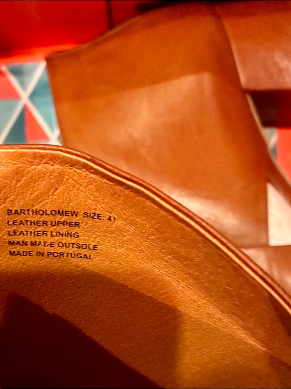Miz Mooz Caramel Tan Leather Peep-Toe Block Heel Zip Back Booties size 41 - Picture 4 of 8